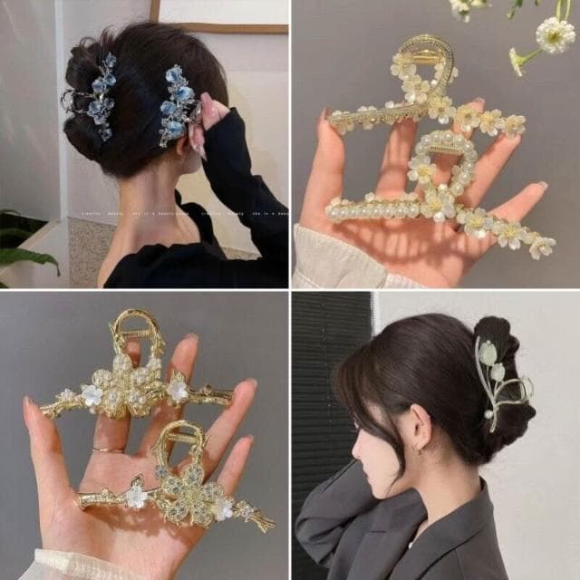 鯊魚夾女髮夾一字夾輕奢風高級感鯊魚夾2025新款後腦勺盤發鯊魚夾(情人節 聖誕節 生日 髮飾 頭飾 大腸圈 髮夾 禮物)