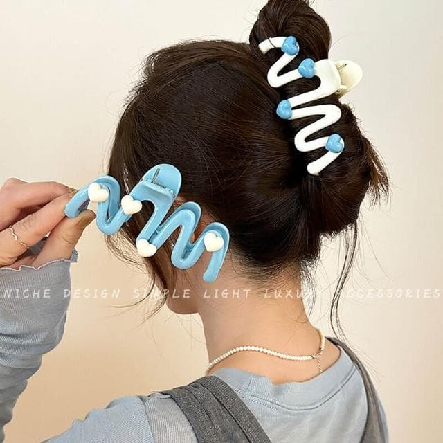 鯊魚夾女髮夾一字夾可愛風高級感鯊魚夾2025新款後腦勺盤發鯊魚夾(情人節 聖誕節 生日 髮飾 頭飾 大腸圈 髮夾 禮物)