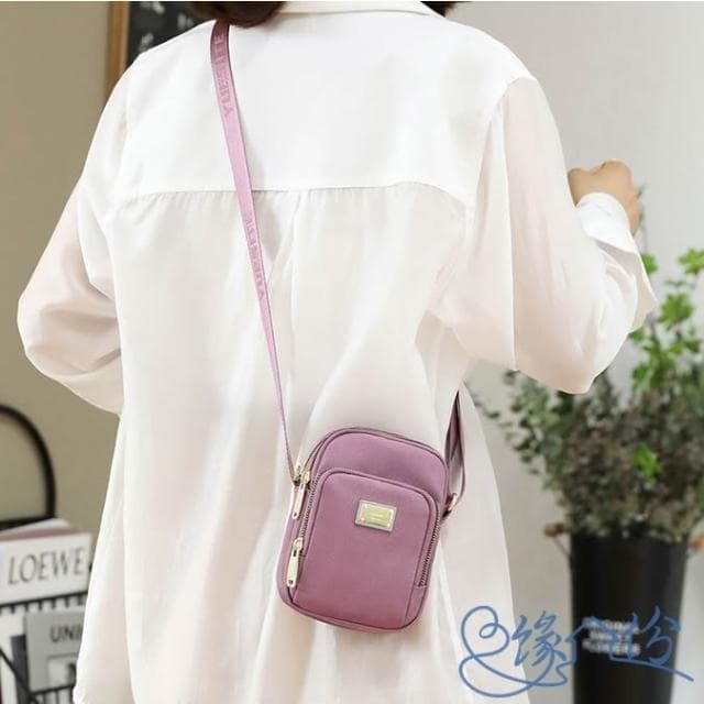 尼龍手機包 肩背包 斜背包 小方包 情人節禮物【緣份小屋】