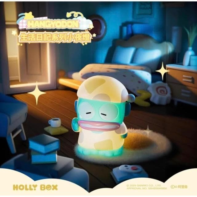 【SANRIO 三麗鷗】人魚漢頓 拍拍小夜燈 床頭小夜燈 小夜燈 拍拍燈 捏捏燈 解壓 手辦 公仔 擺件 玩具 兒童夜燈 送禮 生日 禮物 聖誕