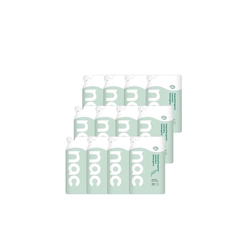 【nac nac】低敏親膚嬰兒洗衣精補充包1100mlx12包(嬰兒洗衣精/洗衣補充包)