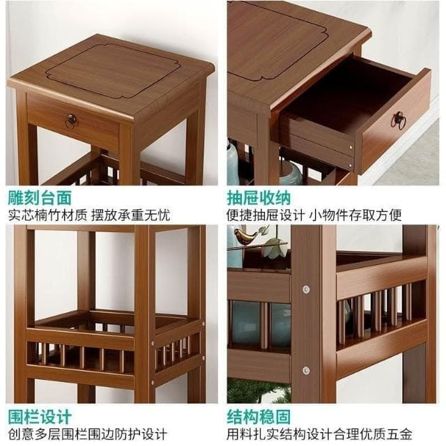 實木客廳落地式置物簡約現代多層陽臺多肉綠蘿花臺室內裝飾 花盆 花架 花架 實木花架盆栽架 多肉植物架 陽臺花架