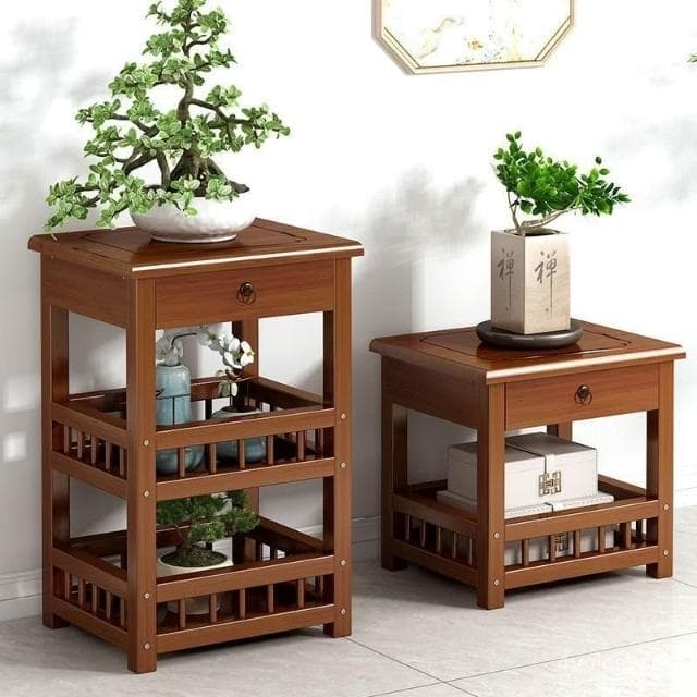 實木客廳落地式置物簡約現代多層陽臺多肉綠蘿花臺室內裝飾 花盆 花架 花架 實木花架盆栽架 多肉植物架 陽臺花架