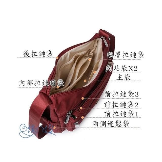 格雷粉霧色系尼龍側背包 斜背包 淑女包 單肩包 情人節禮物 緣份小屋
