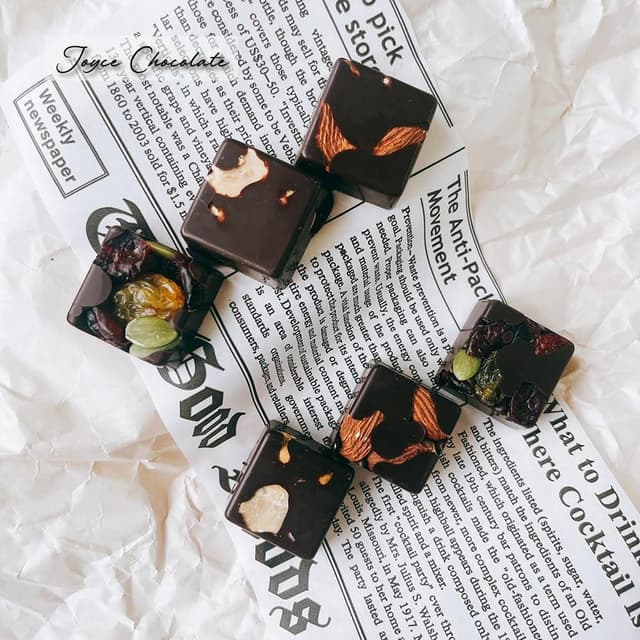 【Joyce Chocolate】綜合堅果方塊巧克力(4入/盒)