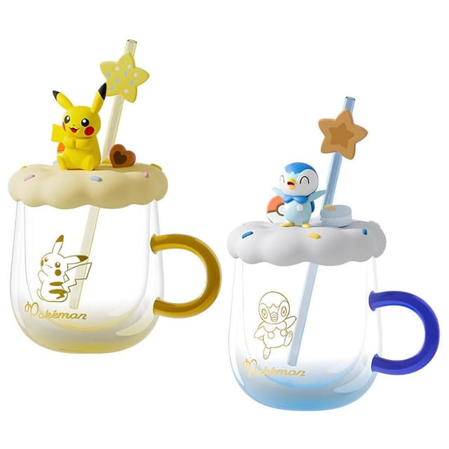 【POKEMON 精靈寶可夢】皮卡丘 玻璃 吸管 馬克杯 水杯 杯子 茶杯 牛奶杯 咖啡杯 玻璃杯 調酒杯 飲料杯 陶瓷杯 辦公小物 送禮 生日 禮物