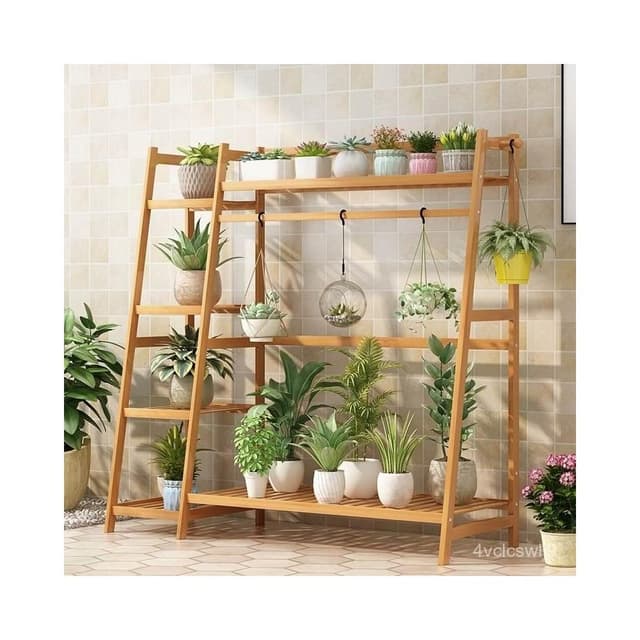 花架 客廳置物架 落地式盆栽架 戶外陽臺裝飾植物架 簡約大容量室內多層庭院花架子

