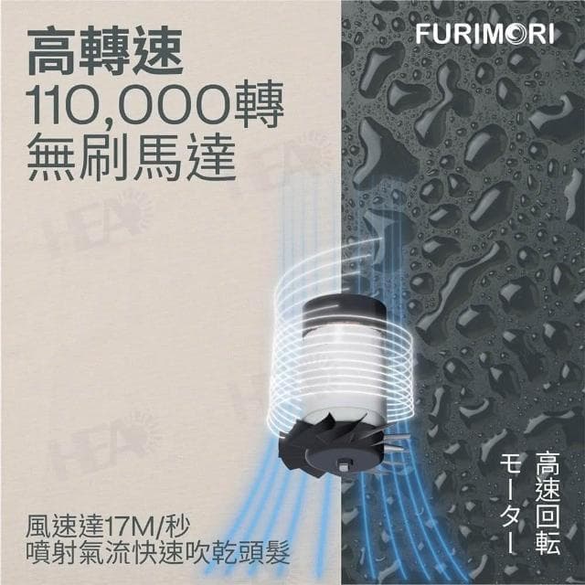【FURIMORI 富力森】智慧溫控 過熱保護💛超高速噴射氣流快速乾髮 高風速溫控負離子吹風機 FU-H880 JEI商城