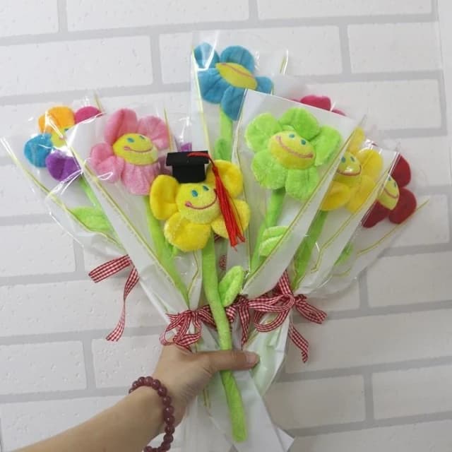 花朵花束 畢業花束 毛絨微笑太陽花 玩偶花束 教師節花束 情人節花束 生日花束 聖誕禮物 交換禮物