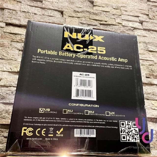 【NUX】Nux AC-25 木吉他 雙軌音箱 藍芽 充電式 人聲 公司貨(nux 樂器 木 吉他 音箱)
