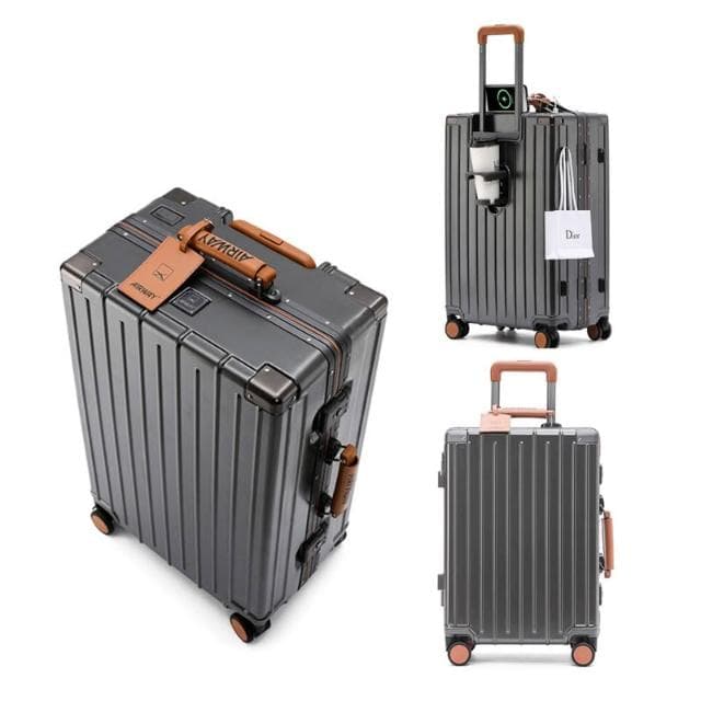 DW優選家 輕奢款 AIRWAY 鋁框行李箱 28吋行李箱 商務行李箱 旅行箱 純PC行李箱 高強度鋁框箱丨日本萬向輪