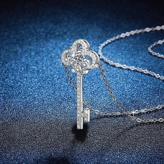 【巴黎精品】現貨+預購 頂級莫桑鑽石項鍊925純銀女項鍊項鏈鎖骨鏈情人節禮物-50分暮光吊墜女飾品a1kv14