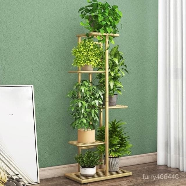 歐室內家用陽臺裝飾置物架鐵藝客廳簡約花盆多層掛架綠蘿 置物架 層架 陽台花架 植物架子 盆栽置物架 花架子