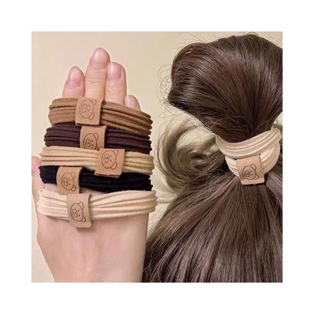 髮圈女時尚可愛小熊頭繩高彈力皮筋女紮頭發繩新款發圈耐用丸子頭飾皮套(七夕 情人節 生日 髮飾 頭飾 鯊魚夾 抓夾 禮物)