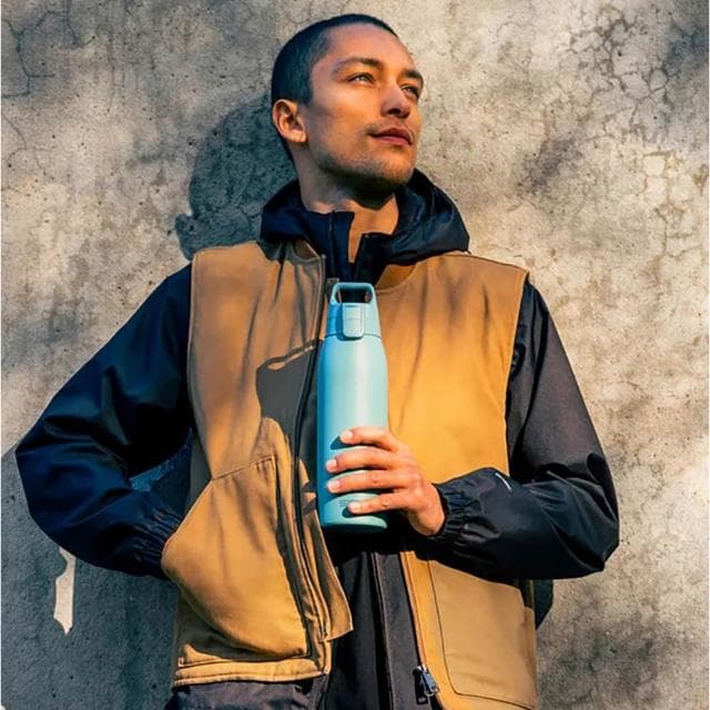【SIGG】Shield 超輕量彈蓋保溫瓶 1000ml (湖水藍;保溫杯/水瓶/水壺)