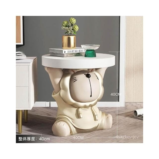  獅子託盤客廳落地擺件傢居飾品電視櫃沙髮旁床頭裝飾喬遷禮物