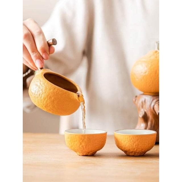 大吉大利禮物實用生日茶具伴手禮送人橘子套裝送長輩