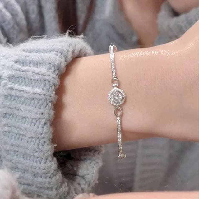 【LEEHER】鋯石手鍊/女生手鍊/手鐲/手鍊/情人節禮物/S925純銀手鍊/