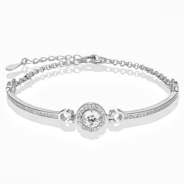 【LEEHER】鋯石手鍊/女生手鍊/手鐲/手鍊/情人節禮物/S925純銀手鍊/