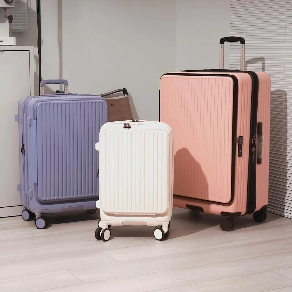  前開+對開擴充行李箱 5色 20吋/25吋/29吋 宇程旅行箱工廠 前開式行李箱