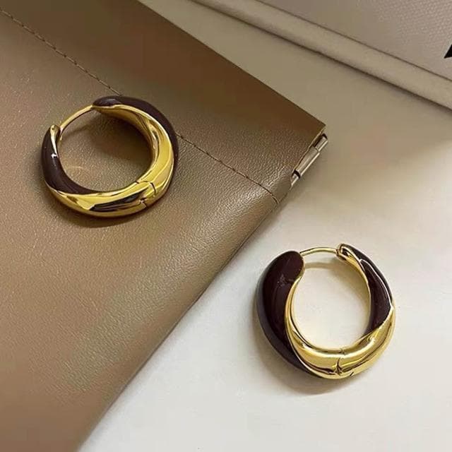 【LEEHER】圓圈耳環/設計感/耳環/女生耳環/穿搭配件/簡約耳環