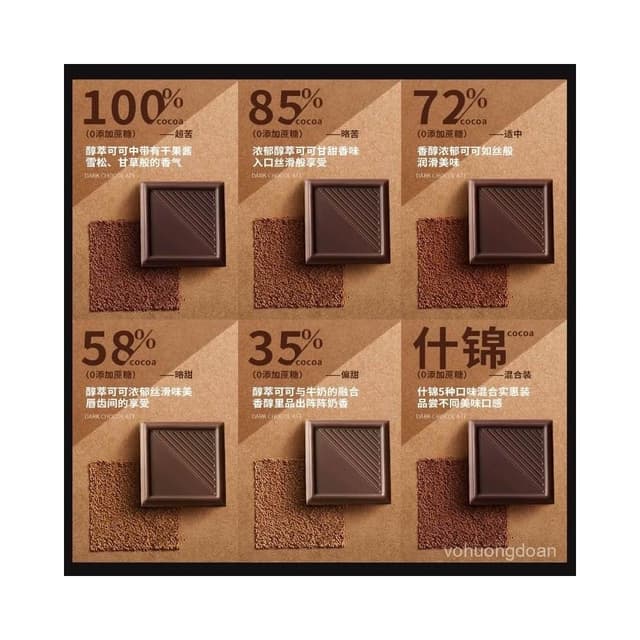 心心相印 黑巧克力純可可脂俄羅斯風味健身休閒代餐零食