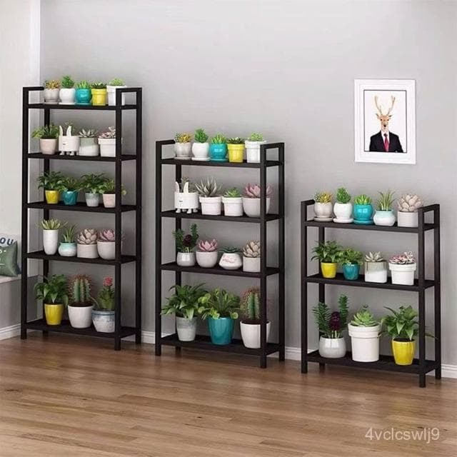 花架陽臺多層落地式盆栽架子客廳置物架鐵藝室內不銹鋼植物架 歐戀芭

