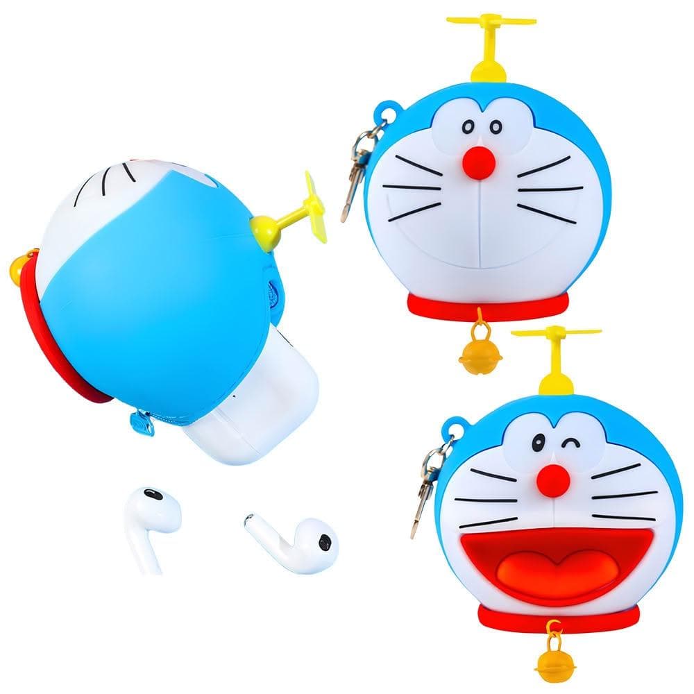 【Doraemon 哆啦A夢】竹蜻蜓 零錢包 矽膠 耳機包 卡通 零錢 鑰匙 收納包 掛飾 耳機保護 保護套 耳機保護套 包包 生日 禮物 送禮 禮品