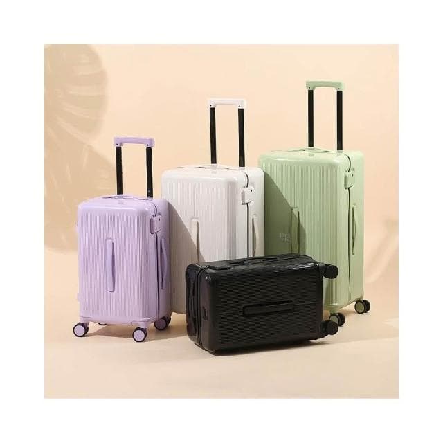 20吋行李箱買送4件套雙層防爆拉鍊行李箱卡扣旅行箱24吋胖胖箱 大容量 登機箱 商務行李箱