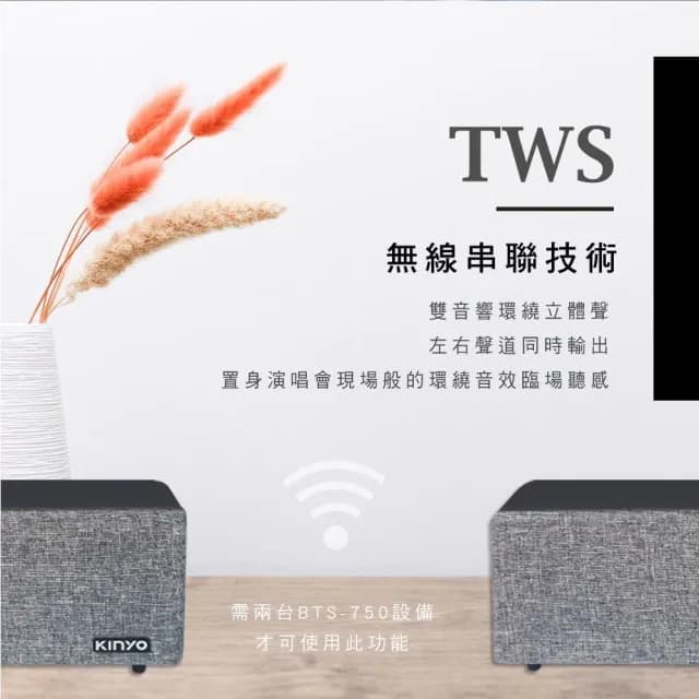 【KINYO】★官方直營★布面木質藍牙讀卡喇叭-福利品
