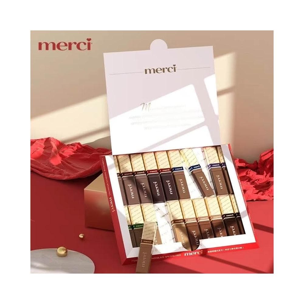 HanNaMiChan高端質量Merci巧克力250g繽紛禮盒裝7中口味絲滑節日浪漫經典美味