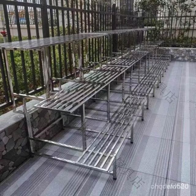 不鏽鋼花架 多層階梯置物架 花盆 盆栽花架 花架陽臺落地式 花盆架 多肉花架 盆栽架 植物架 不鏽