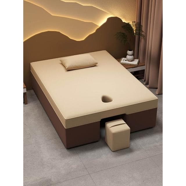 泰式按摩床艾灸理療推拿床美容院SPA加寬款帶臉孔床中式