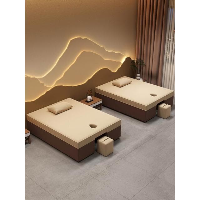 泰式按摩床艾灸理療推拿床美容院SPA加寬款帶臉孔床中式