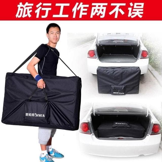 可折疊按摩床家用便攜式推拿理療床紋身紋繡美容床實木手提