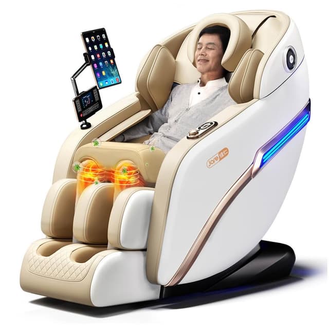 【宅造印象】護膝熱敷豪華按摩椅 語音聲控 柔感岫玉石按摩手 零重力太空艙 全自動按摩沙發椅 孝親送禮長輩按摩沙發