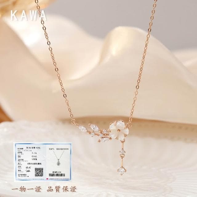 KAWA 七夕特賣 S925 純銀項鍊 鎖骨鏈 項鏈 銀飾項鍊 銀鏈 不褪色 閨蜜項鍊 情人節禮物 37Q