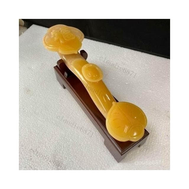 擺件 招財進寶  玉巧玲瓏天然玉石擺件玉如意阿富汗玉石家居飾品喬遷開業禮品禮物