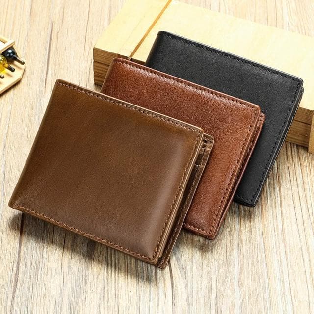 【MoonDy】錢包 皮夾 短夾 真皮皮夾 兩折皮夾 防盜刷錢包