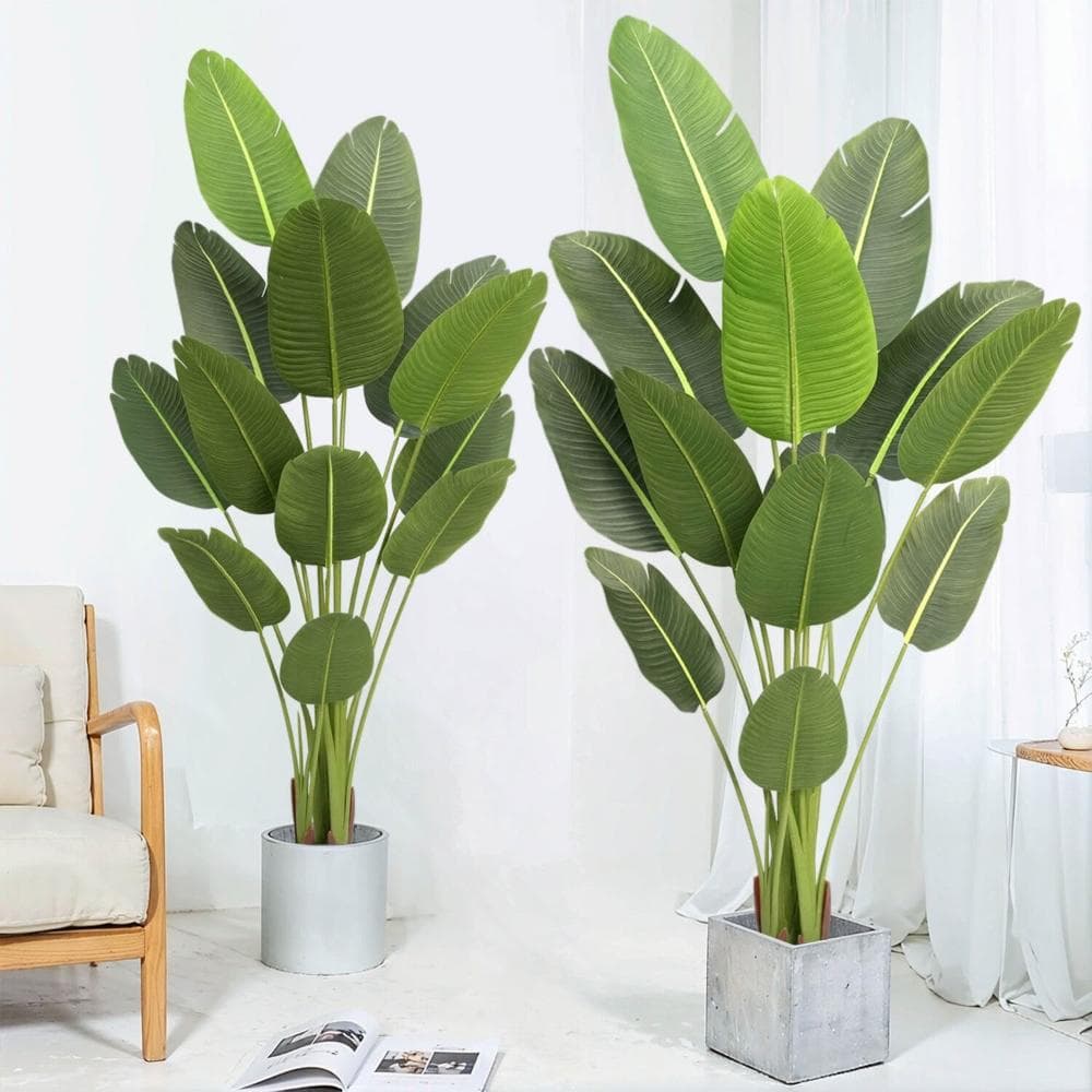 百信百貨 免運 大型北歐網紅仿真植物旅人蕉盆栽室內裝飾天堂鳥假綠植盆景
