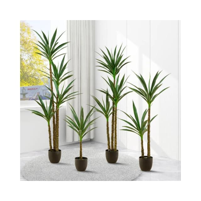 百信百貨 免運 熱銷款仿真綠植劍麻樹 龍舌蘭假樹盆栽客廳擺件假劍蘭植物