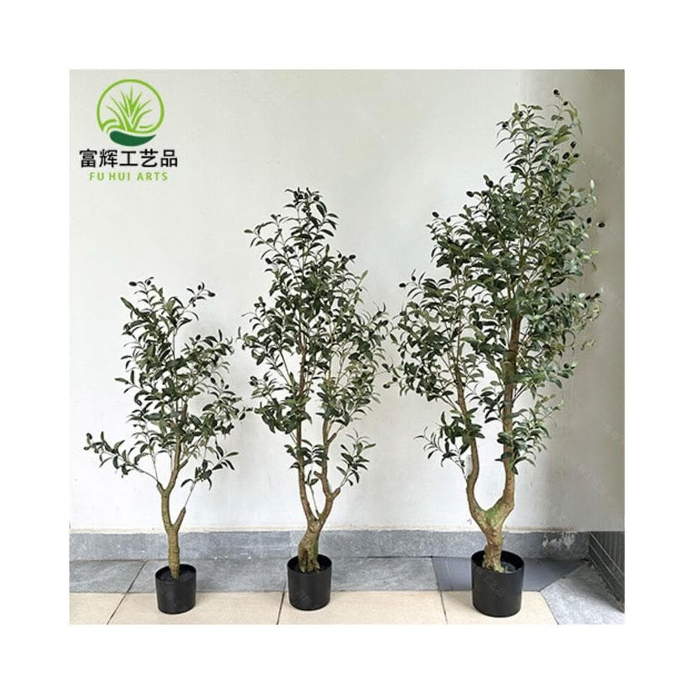 百信百貨 免運 仿真植物橄榄樹盆栽北歐風假綠植造景熱銷大型落地盆景橄榄樹