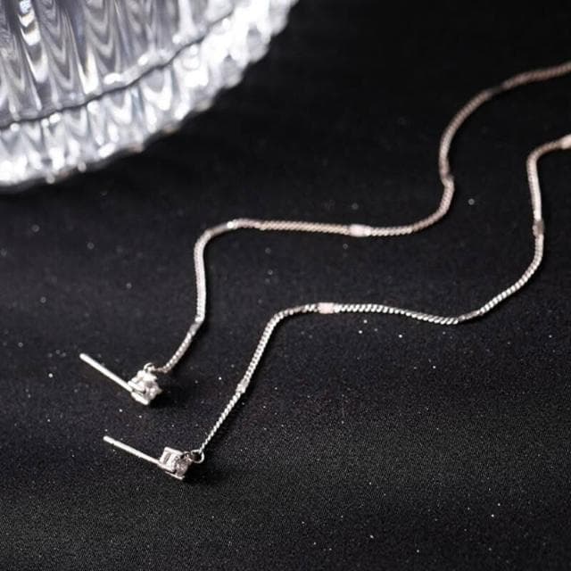 耳環純銀長流蘇耳環女新款小眾高級感氣質名媛耳線耳飾鏈輕盈精緻輕奢高級韓國不過敏高品質看不膩超閃耳環耳飾飾品配禮服百搭禮物