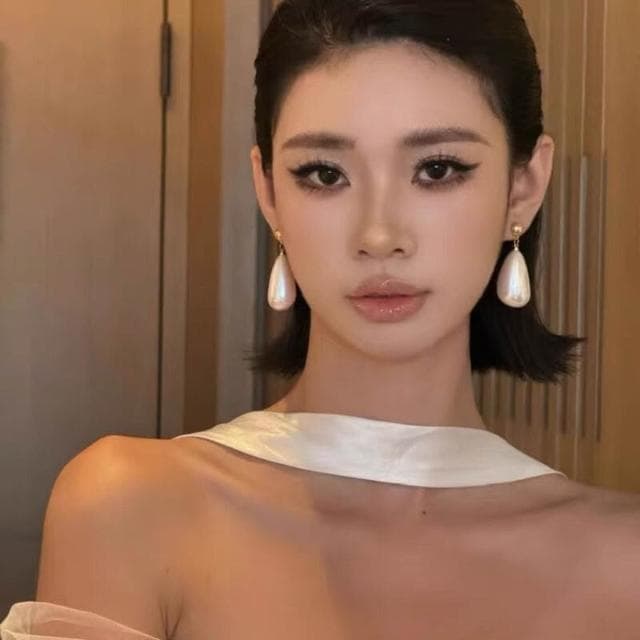 耳環氣質水滴珍珠簡約耳環大氣法式百搭耳飾新娘結婚禮服配飾輕盈精緻輕奢高級韓國不過敏看不膩超閃耳環耳飾飾品配禮服百搭禮物