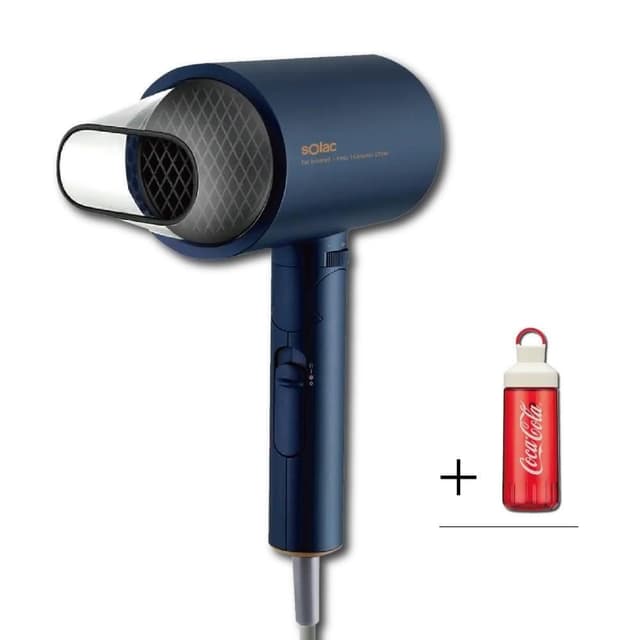 【SOLAC】搭贈組｜無風段生物陶瓷負離子吹風機 SHD-508 (恆溫護髮 速乾不傷髮 折疊收納 自調風量_Kimi極美職人推薦)