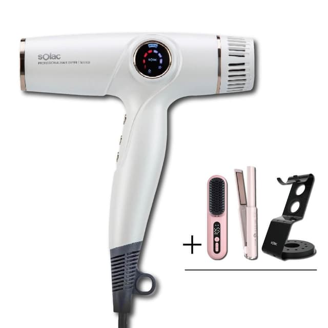 【SOLAC】搭贈組｜專業智能溫控吹風機 SD-2100 (2023最新款 沙龍級2.0 快速乾髮 加長電線_Kimi極美職人推薦)