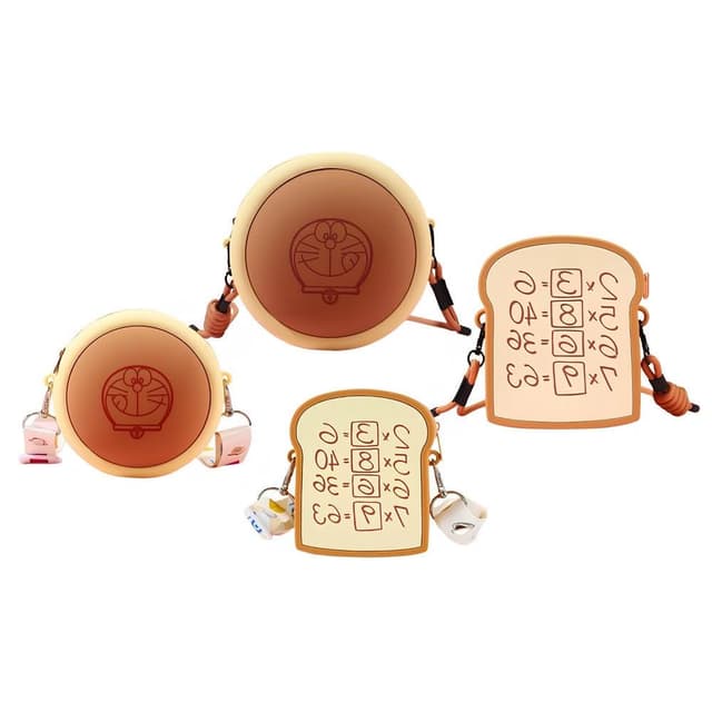 【Doraemon 哆啦A夢】銅鑼燒 記憶吐司 零錢包 矽膠 手機包 卡通 零錢 鑰匙 收納包 掛飾 斜背包 斜跨包 耳機包 包包 生日 禮物 送禮