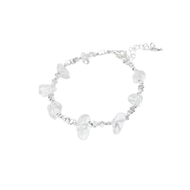 手鏈韓版時尚氣質水晶手鏈女超閃不規則碎銀幾兩手串手飾大方氣質日常通勤防過敏派對約會手鏈輕盈手鏈手環手串手飾簡約百搭高級感