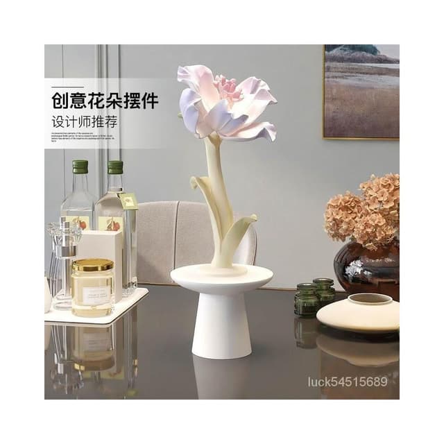 【含運#含稅】輕奢仿真花卉工藝品擺件客廳餐廳傢居裝飾品喬遷生日禮物