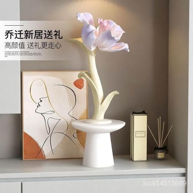 【含運#含稅】輕奢仿真花卉工藝品擺件客廳餐廳傢居裝飾品喬遷生日禮物